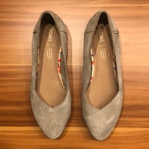 Toms Grey Suede Jutti Flat